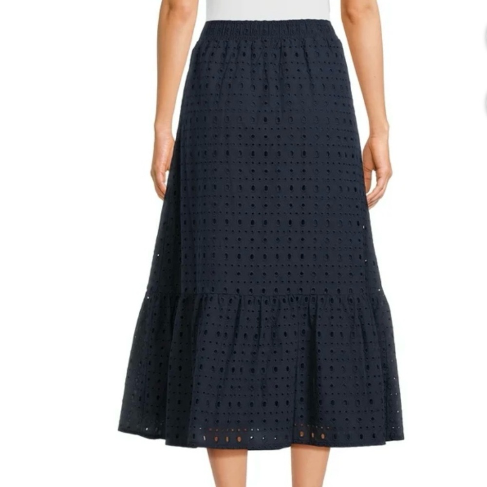 Time and Tru Cotton Eyelet MIDI Skirt XXL